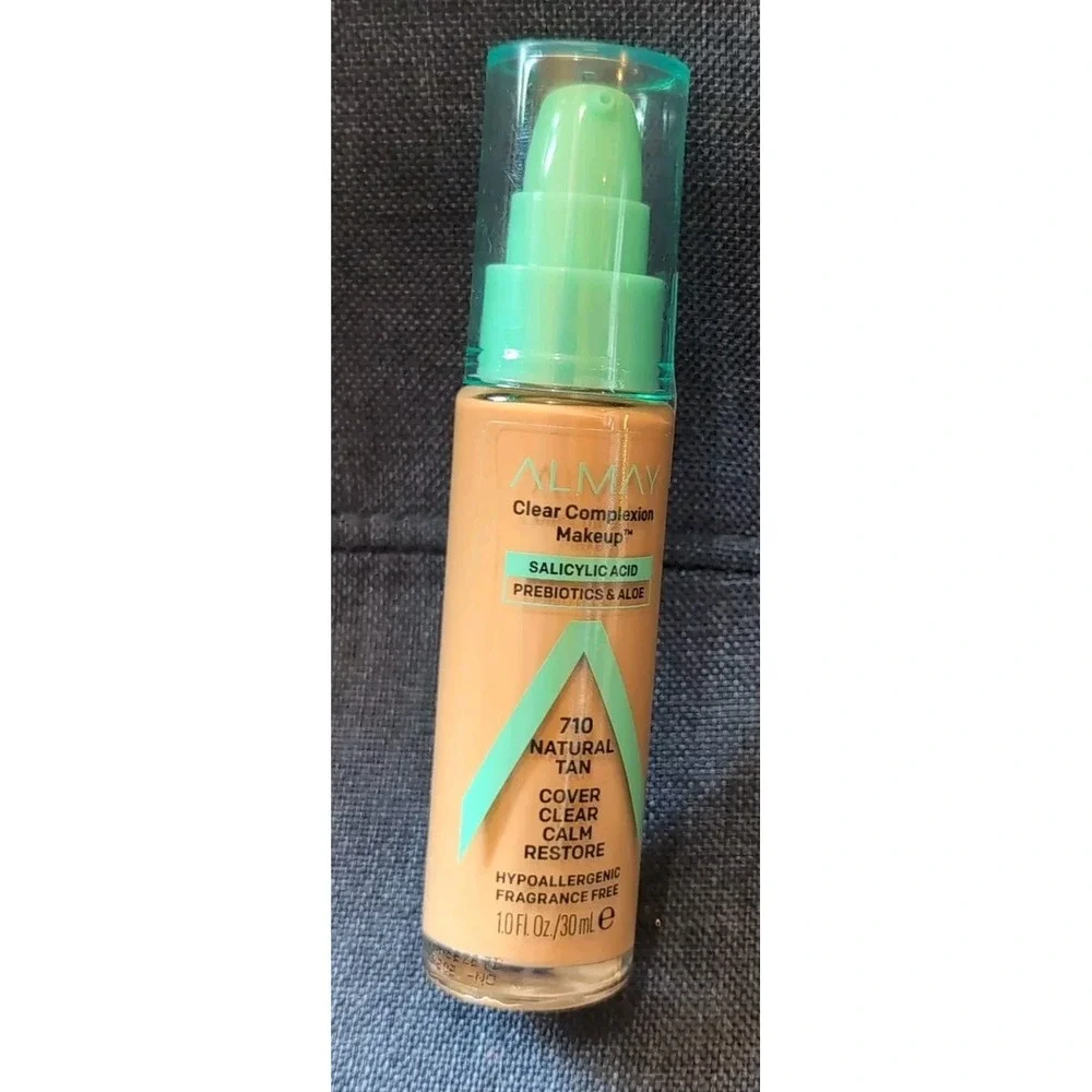 ALMAY Clear Complexion Makeup w/Salicylic Acid, Prebiotics &Aloe 710 natural tan